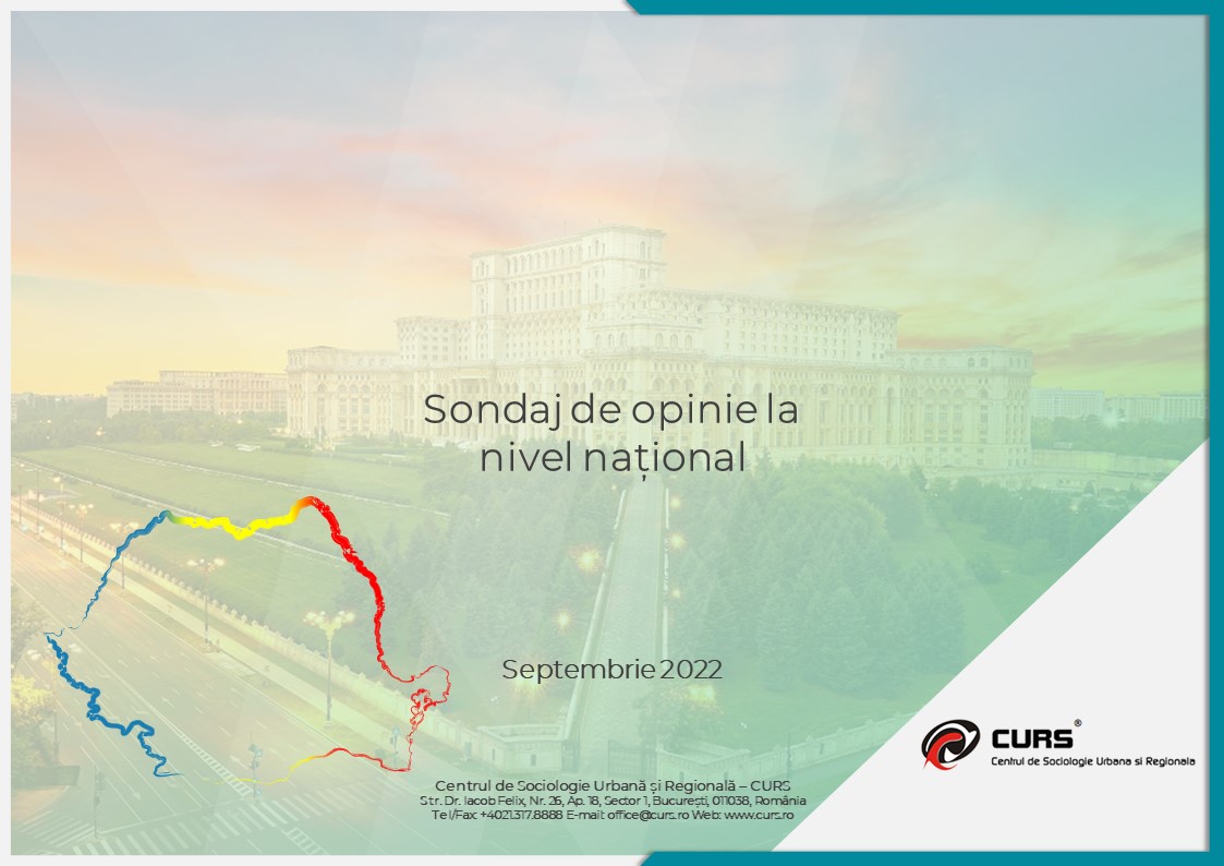 Sondaj de opinie la nivel national – septembrie 2022