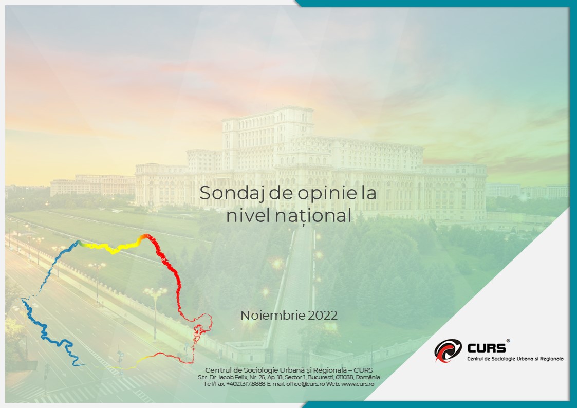 Sondaj de opinie la nivel national – noiembrie 2022